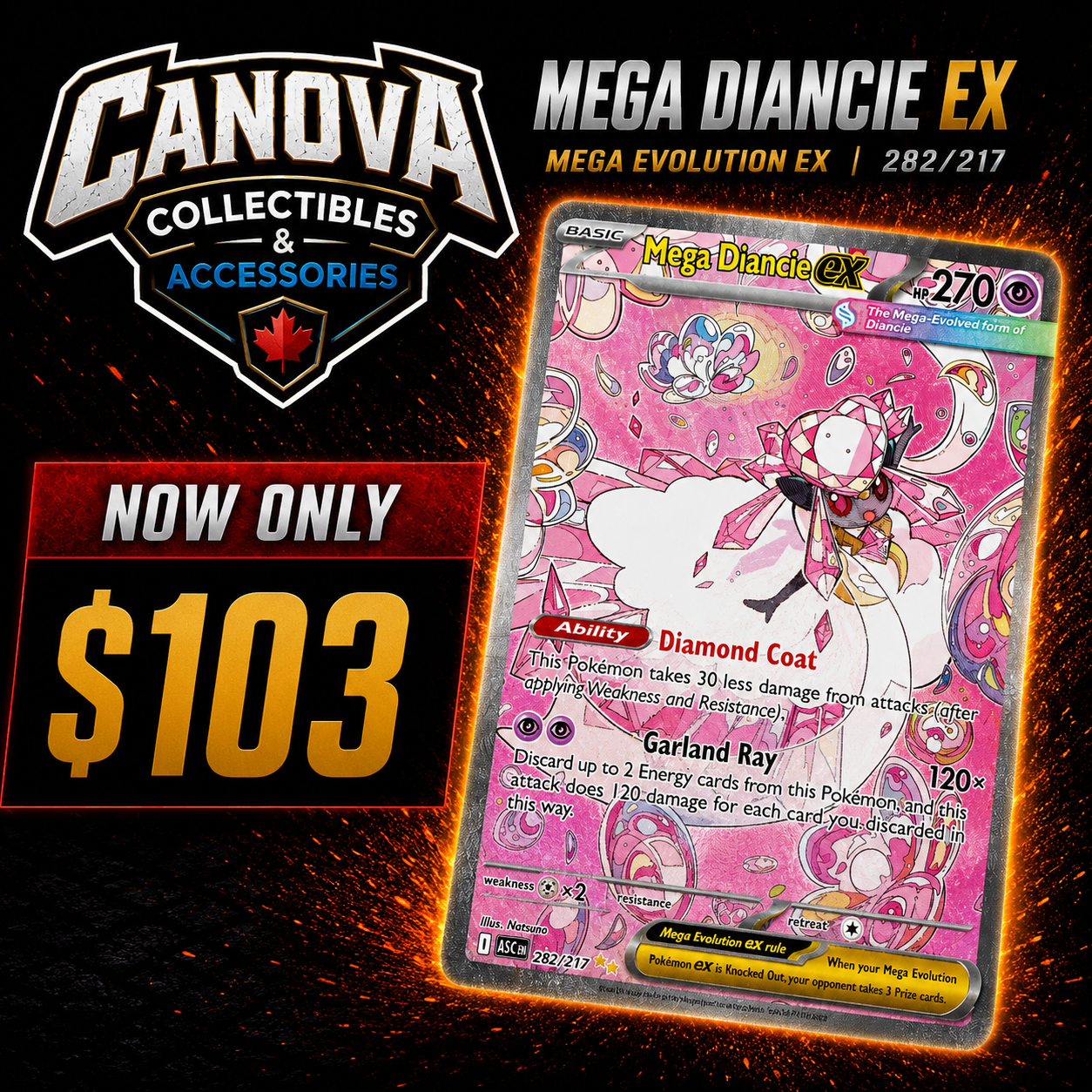 Mega Diancie Ex - ASC 282/217